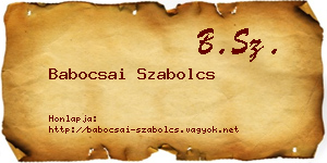 Babocsai Szabolcs névjegykártya